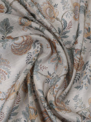 Neck Embroidered Chanderi Unstitched Suit With Dupatta