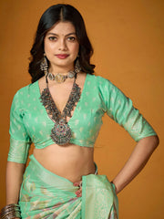 Zari Jaal Woven Art Silk Saree