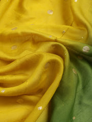 Neck Embroidered Chanderi Unstitched Suit Piece With Dupatta