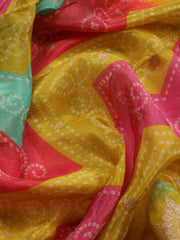 Neck Embroidered Chanderi Unstitched Suit Piece With Dupatta