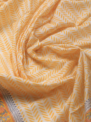 Printed Cotton Blend Unstitched Suit Piece With Dupatta