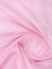 Embroidered Chanderi Unstitched Suit With Dupatta