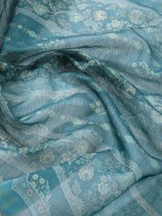 Embroidered Chanderi Unstitched Suit With Dupatta