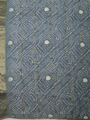 Embroidered Cotton Unstitched Suit With Pant & Dupatta
