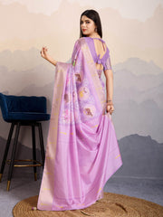 Zari Jaal Woven Art Silk Saree