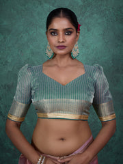 Woven Border Linen Saree