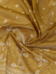 Neck Work Cotton Blend Unstitched Suit With Dupatta