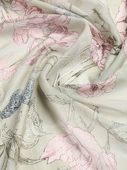 Embroidery Linen Unstitched Suit With Dupatta