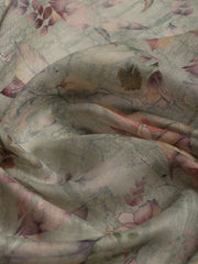 Embroidery Linen Unstitched Suit With Dupatta