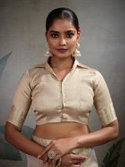 Woven Border Plain Art slik Saree