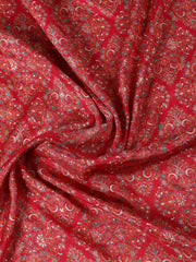 Neck Embroidered Chanderi Unstitched Suit Piece With Dupatta