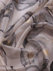 Neck Embroidery Chanderi Unstitched Suit With Dupatta