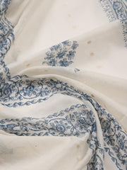 Printed Cotton Blend Blend Unstitched Suit Piece With Dupatta