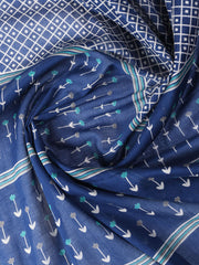 Printed Cotton Blend Unstitched Suit With Dupatta