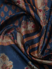 Printed Tussar Unstitched Suit With Dupatta