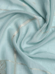 Embroidery Linen Unstitched Suit With Dupatta