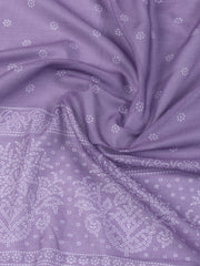 Neck Work Cotton Blend Unstitched Suit With Dupatta