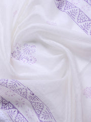 Printed Cotton Blend Unstitched Suit With Dupatta