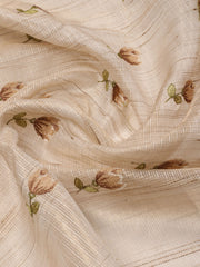 All Over Embroidered Chanderi Unstitched Suit With Dupatta