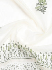 Neck Embroidered Cotton Blend Unstitched Suit With Dupatta