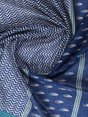 Printed Cotton Blend Unstitched Suit With Dupatta