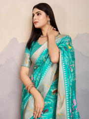 Zari Jaal Woven Art Silk Saree