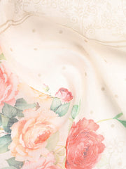 Floral Printed Linen Unstitched Suit Piece With Dupatta