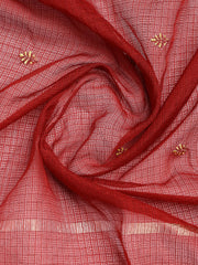 Neck Embroidered Cotton Blend Unstitched Suit With Dupatta