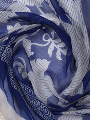 Printed Cotton Blend Unstitched Suit With Dupatta