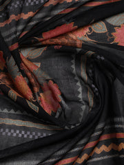 Patch Neck Muslin Unstitched Suit Piece With Dupatta