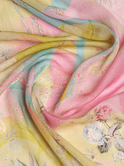 Printed Muslin Unstitched Suit With Dupatta