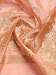 Jamdani Work Chanderi Unstitched Suit Piece With Dupatta