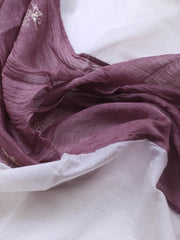 Embroidered Chanderi Unstitched Suit With Dupatta