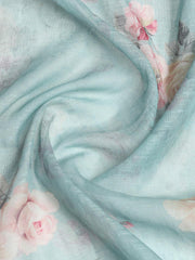 Printed Linen Unstitched Suit Piece With Dupatta