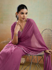Woven Design Georgette Saree