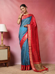 Bandhani Printed Art-Tusser Saree