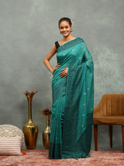 Resham Booti Woven Cotton Blend Saree