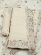 Resham Jaal Organza Unstitched Suit With Dupatta