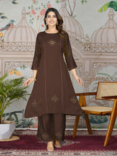 Printed Cotton Blend Kurta With Pants