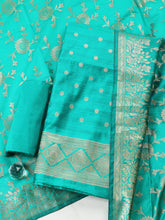 Woven Design Chanderi Unstitched Suit With Pant & Dupatta
