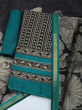 Printed Chanderi Unstitched Suit With Pant & Dupatta