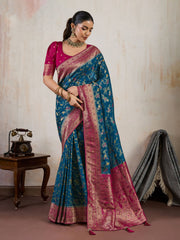 Woven Design Pashmina Silk Saree