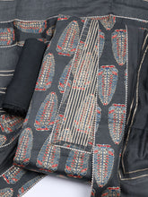 Neck Patti Cotton Blend Unstitched Suit With Dupatta