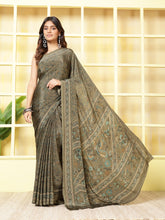 Digital Printed Crepe Saree