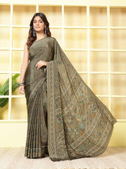 Digital Printed Crepe Saree