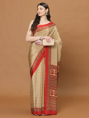 Floral Printed Crepe Woven Saree