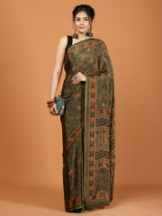 Digital Printed Crepe Woven Saree