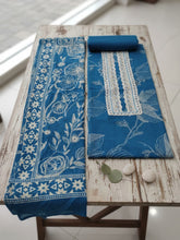 Printed Cotton Blend Unstitched Suit With Pant & Dupatta