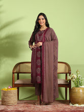 Printed Cotton Kurta With Pant & Dupatta