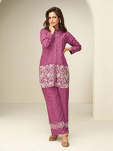 Embroidered Art Silk Kurti With Pant
